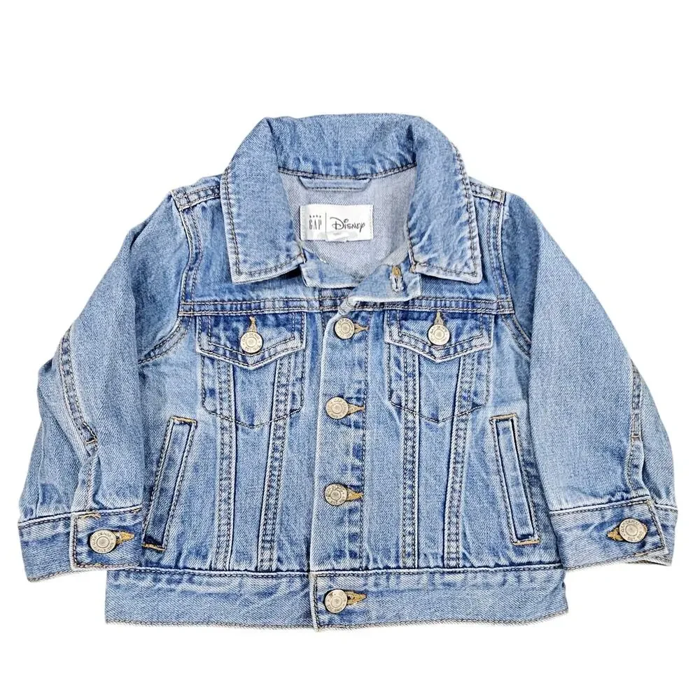 BABY GAP x DISNEY MICKEY DENIM JACKET – TODDLER 12–18 MONTHS – LIGHT WASH